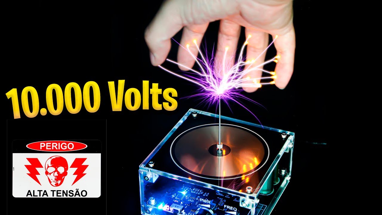 COLOQUEI Minha MÃO na MAQUINA de RAIOS *bobina de tesla*