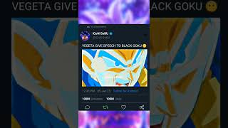 VEGETA GIVE SPEECH TO GOKU BLACK 🥶  DBS #SHORTS