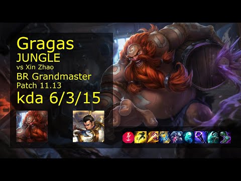 Gragas Jungle vs Xin Zhao - BR Grandmaster 6/3/15 Patch 11.13 Gameplay