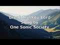 Great Are You Lord - One Sonic Society | Lyric Video