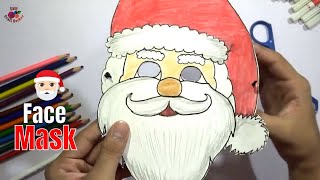 How to make santa claus mask at home | santa claus face mask | Christmas party fancy mask