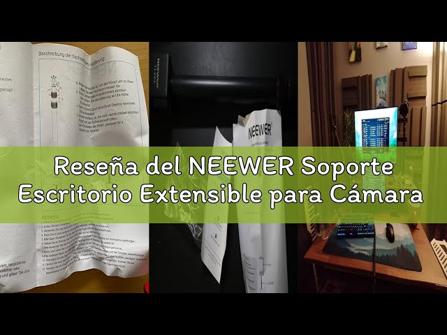 Vídeo relacionado con NEEWER Soporte Escritorio Extensible para Cámara con Cabezal Bola, 17"-40" Soporte Luz Mesa Ajustable con Tornillo 1/4" y C Clamp para Cámara DSLR, Aro Luz, Vlog, Carga Máxima: 6.6lb/3kg, TL283 ROJO