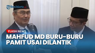 Ada Apa? Baru Dilantik, Mahfud MD Buru-buru Pamit Tinggalkan Istana saat Tim Reformasi Polri Konpers
