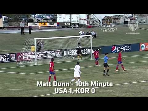 U-17 MNT vs. Korea Republic: Matt Dunn Goal - Dec. 1, 2010