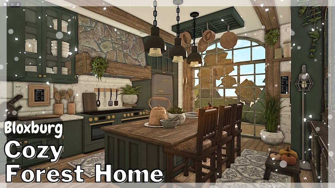 BLOXBURG: Cozy Autumnal Forest Home Speedbuild (interior + full tour) Roblox House Build