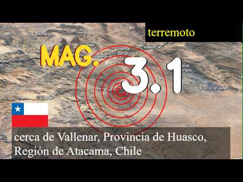 😱🚨  Terremoto cerca de Vallenar, Provincia de Huasco, Región de Atacama, Chile actualizaciones en vi