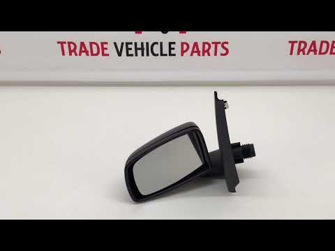 Fits Fiat Panda 2004-2011 Door Wing Mirror Manual Black Cover Passenger Side video