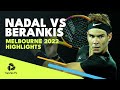Rafa Nadal Makes 2022 ATP Singles Debut vs Berankis in Melbourne! | Match Highlights