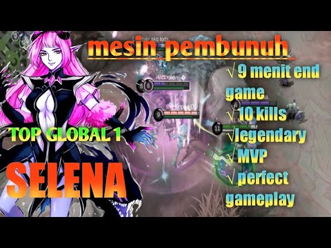 top global 1 selena | 92% win rate | peefect gameplay | by Popoo DD