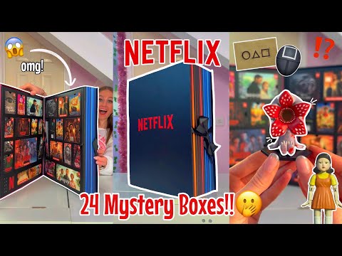 [ASMR] UNBOXING THE *WORLDS BIGGEST* MYSTERY NETFLIX ADVENT CALENDAR 2025!!😱🎬⁉️(24 MYSTERY BOXES!🫢🎁)