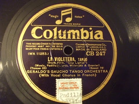 "La Violaterra" Played by Geraldo's Gaucho Tango Orch Col CB 247
