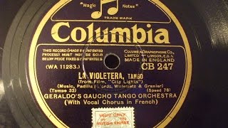 "La Violaterra" Played by Geraldo's Gaucho Tango Orch Col CB 247