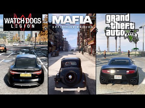 GTA 5 vs Mafia Definitive Edition vs Watch Dogs Legion | SBS comparison #gta #gta5 #gaming #rdr2