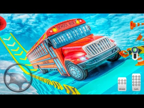 Impossible School Bus Ramp Racing - Bus Tracks Stunts Driving Simulator - Android GamePlay #25