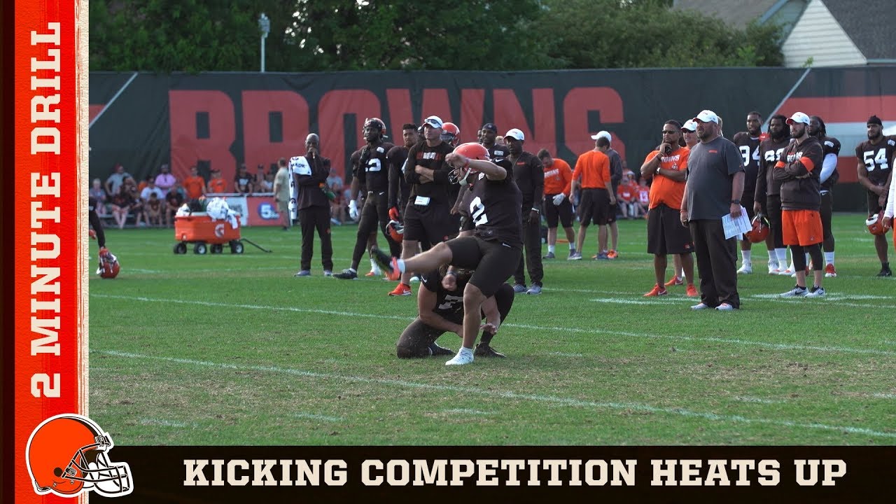 2 Minute Drill: Kicking Competition heats up | Cleveland Browns