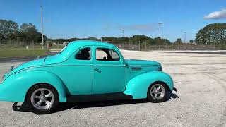 383-Powered 1939 Ford Deluxe Coupe Street Rod Drive By