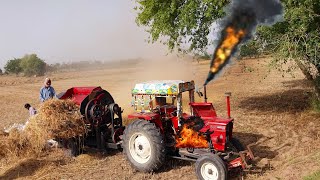 Cutting Harvesting Wheat With Thresher New Model 2024 🥲 | Agriculture In Pakistan