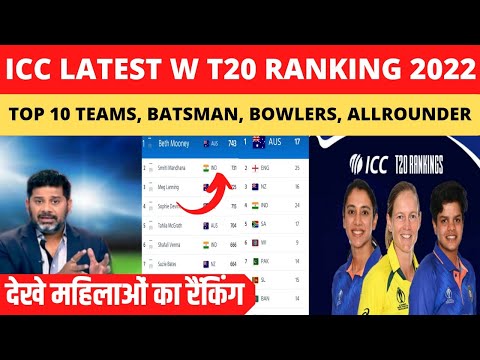 Icc womens latest t20 ranking | top 10 Teams, Batsman, Bowlers, All-rounders | Who is top one ||