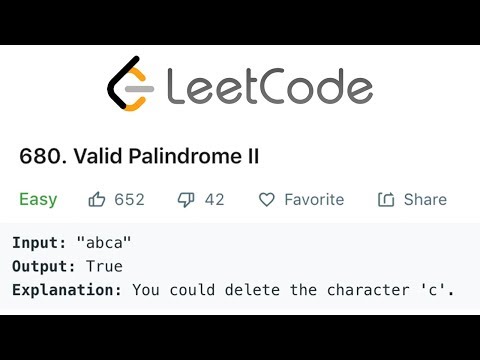 Leetcode Valid Palindrome Ii Solution Explained Java