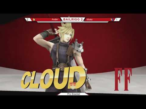 Bailrigg 2 - Ander (Cloud) Vs. Moke (Greninja) - Smash U - Loser's Top 8 Qualifier