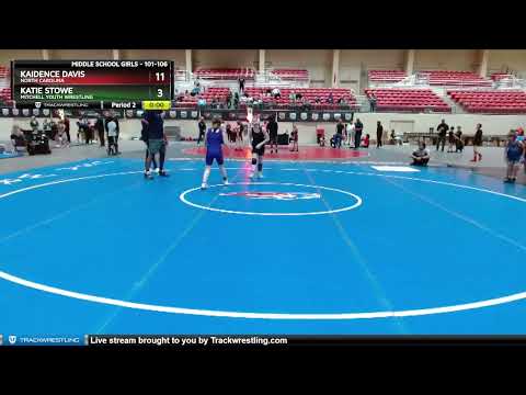 101-106 Lbs Round 1 - Katie Stowe, Mitchell Youth Wrestling Vs Kaidence Davis, North Carolina 41dc
