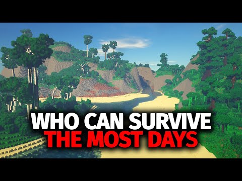 Whoever Can Survive The Most Days On Their Deserted Island in Hardcore Minecraft Wins