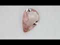 Morganite taglio a goccia, 10.09 ct Video 1