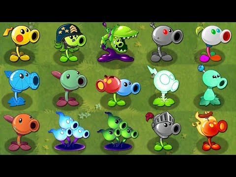 All PEA Plants LEVEL 999999 vs Big Wave Beach Final Boss - Plants vs Zombies 2 Mod