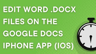 Edit Word .docx files on the Google Docs iPhone app (iOS) (2022)