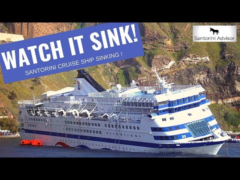 Sinking Cruise Ship - April 5, 2007 - Santorini Greece
