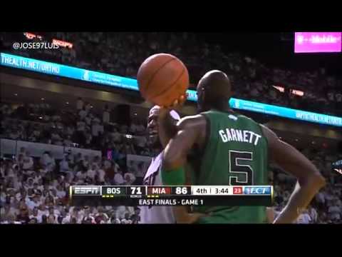 Lebron James laughs at Kevin Garnett (5/29/12)