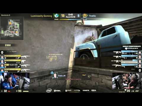 Dennis double flash double kill - fnatic Luminosity Gaming CS:GO IEM Katowice 2016 Final