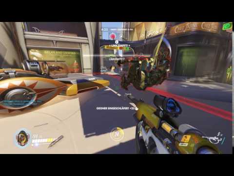 Overwatch Funny Moment Ana Sleepdart save