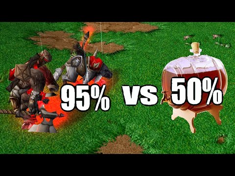 Game vs drunk 95% player | Warcraft 3 TFT