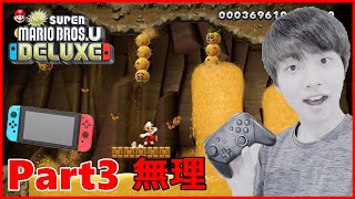 【スーパーマリオブラザーズU】Part3 - サンボだらけの洞窟を行くのは無理です...【Nintendo Switch】【スーパーマリオブラザーズU ＋ ルイージブラザーズU】