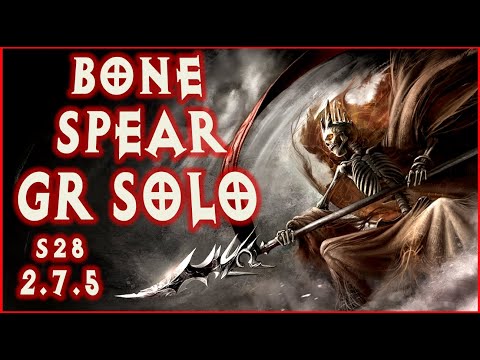 S28 Necromancer Gr Solo Bone Spear Build Guide 2.7.5 Diablo 3