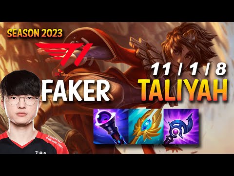 T1 Faker TALIYAH vs AHRI Mid - KR Ranked