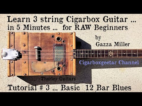 Learn 3 string cigarbox guitar in 5 minutes -Tutorial #3 by Gazza Miller