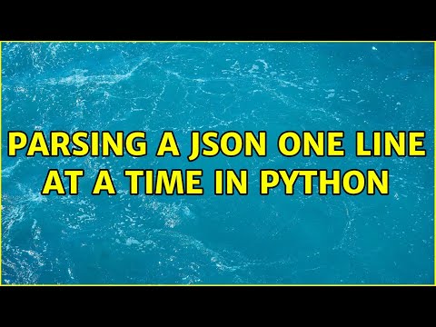 Parsing a JSON one line at a time in Python