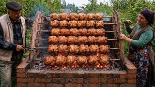 Slow Roasted Whole Chickens Over Hot Coals 🔥🌿