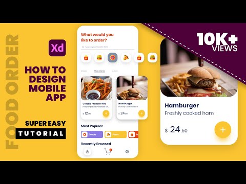 Mobile App UI Design in Adobe XD Food Order App Speed Art