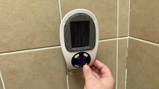Small Wall Outlet Plug-in Portable Heater Review - 500 Watts Electric Space Heater