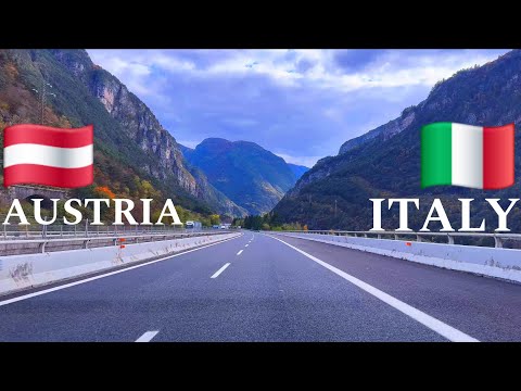 Driving from Salzburg Austria, to Udine Italy 4K UHD 