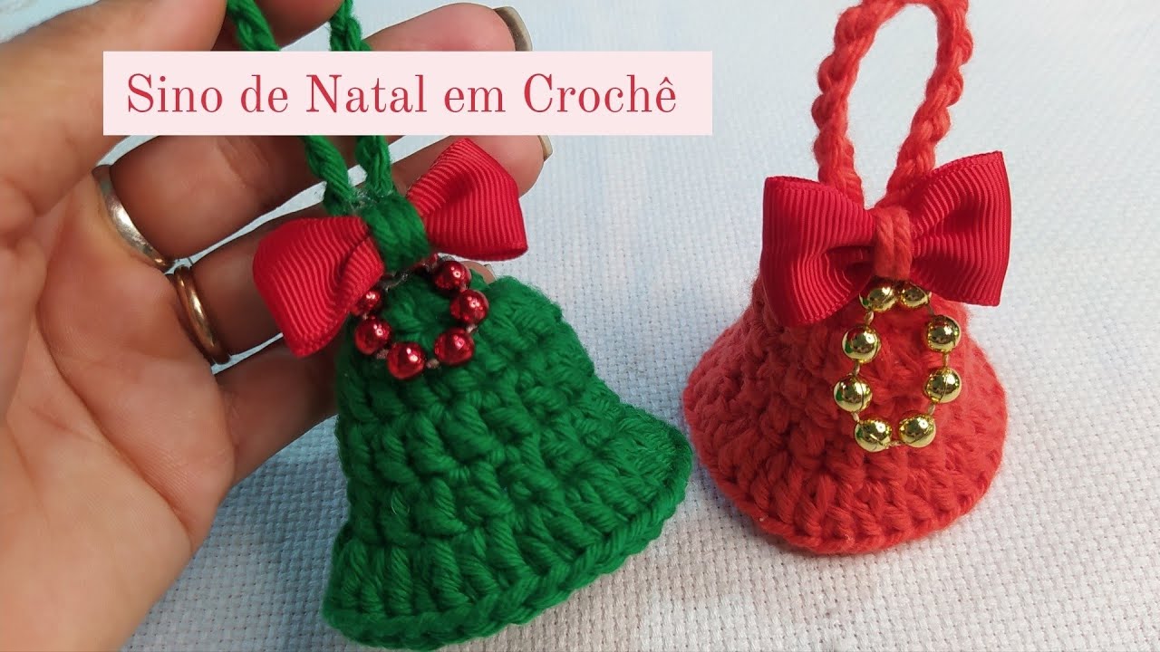 Sino de Natal em Crochê (tutorial crochet)