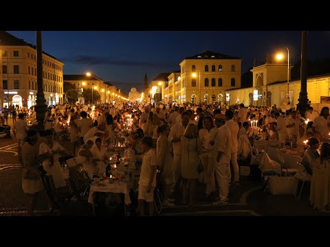 Diner en blanc 2019 am 03.07.2019 auf dem Münchner Odeonsplatz