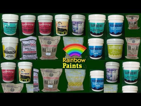 Showing the rainbow paints emulsion paints