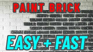 EASY, FAST way to Paint Brick, White Wash Brick, Black Wash Brick