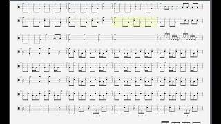 Metallica - Battery drum tab, score, sheet music