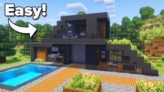 Minecraft: How to Build a Dark Modern House | Tutorial🏠