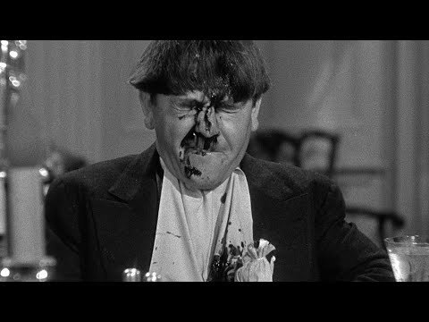 THREE STOOGES - Classic Scenes - The Stooges Eat Tamales and PIE FIGHT